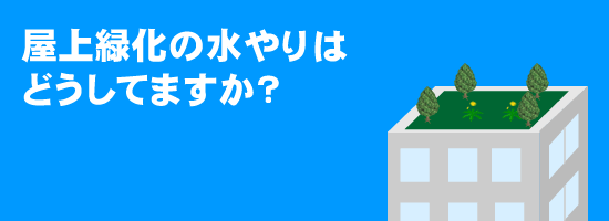 屋上緑化の水やりはどうしてますか?